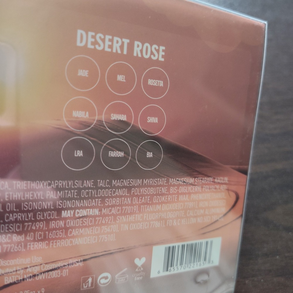 Desert Rose eyeshadow palette Angii cosmetics 9 colors Jade Shiva - Picture 3 of 7